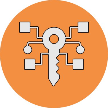 vector illustration of Digital Key icon