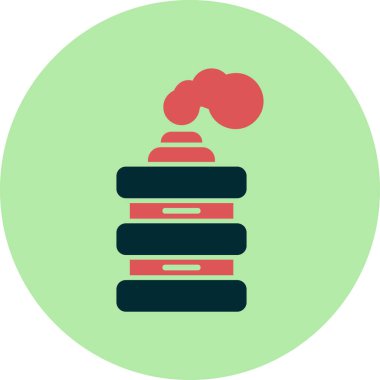 Gözyaşartıcı Gaz web simgesi vektör çizimi