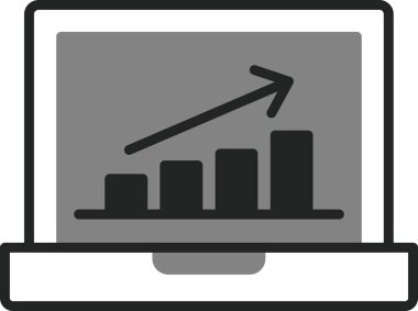 işletme büyüme grafiği vektör simgesi