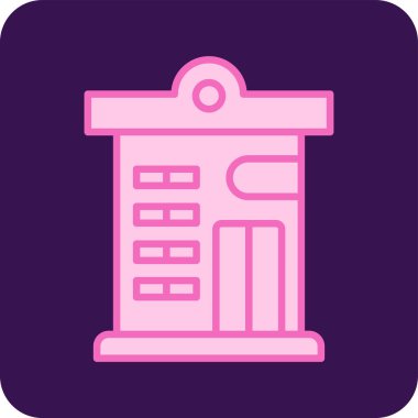 Şehir binası simgesi, vektör illüstrasyonu basit tasarım