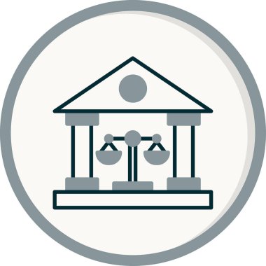  Court Web simgesi basit illüstrasyon