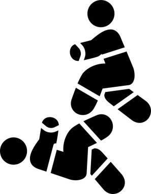 Güreşen ağ simgesi vektör illüstrasyonu