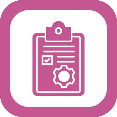 Deneme listesi düz simge, iş, vektör,