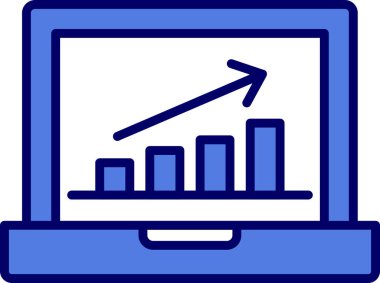 işletme büyüme grafiği vektör simgesi