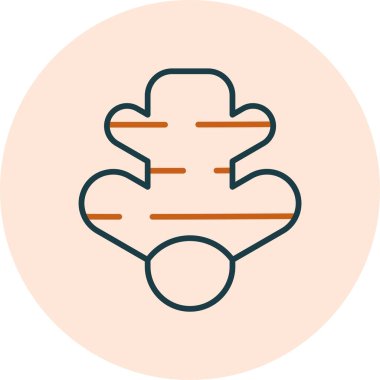 Ginger Simge Vektör İllüstrasyonu Beyaz Arkaplanda İzole Edildi 