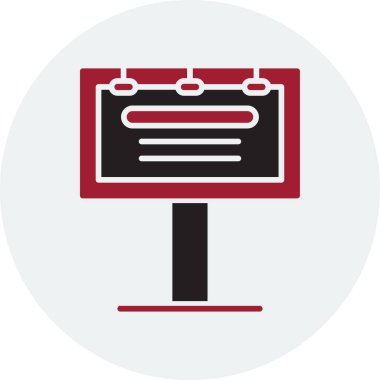 reklam panosu simgesi, vektör illüstrasyonu basit tasarım