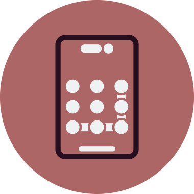 Desen Kilit simgesi vektör çizimi