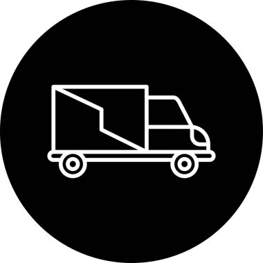 kamyon simgesi, vektör illüstrasyonu basit tasarım