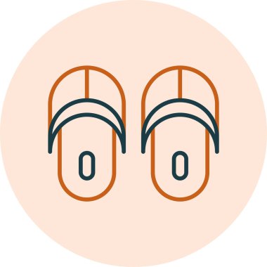 Terlikler web simgesi, basit vektör illüstrasyonu