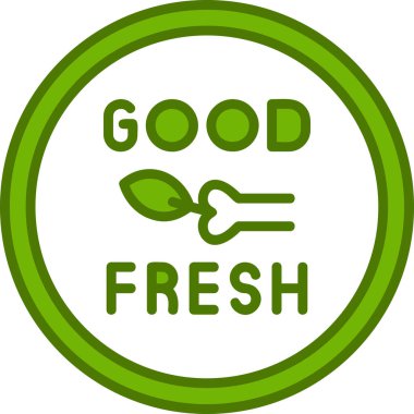 iyi ve taze rozet vektör çizimi 