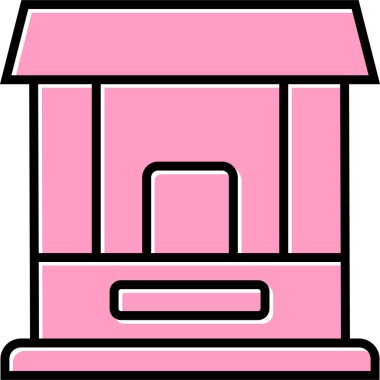 Bilet Pencere simgesi vektör illüstrasyonu