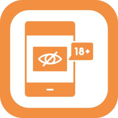 Yetişkin web simgesi vektör illüstrasyonu