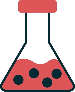 Kimyasal matara simgesi, vektör çizimi basit tasarım