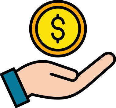  Gelir. Web simgesi basit illüstrasyon