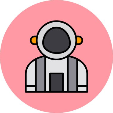 astronot adam simgesi vektör illüstrasyonu