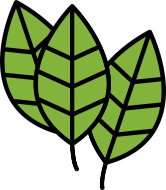 Yaprak. Web simgesi basit illüstrasyon