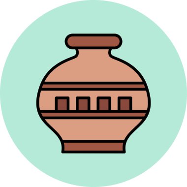 Vazo. Web simgesi basit illüstrasyon