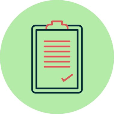 Dijital platformlar için dizayn edilmiş bir kontrol listesi simgesinin temsili.