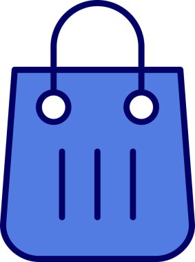 Alışveriş poşeti ikon vektör illüstrasyonu