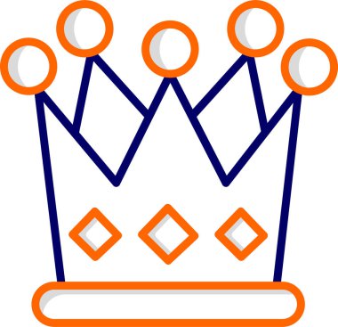 Taç. Web simgesi basit illüstrasyon 