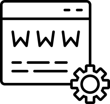 Web sitesi simgesi, vektör illüstrasyonu basit tasarım