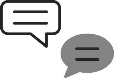 Konuşma baloncukları, iletiler, vektör illüstrasyonu