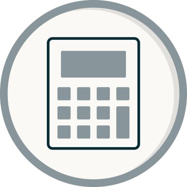 Calculator icon, vector illustration simple design