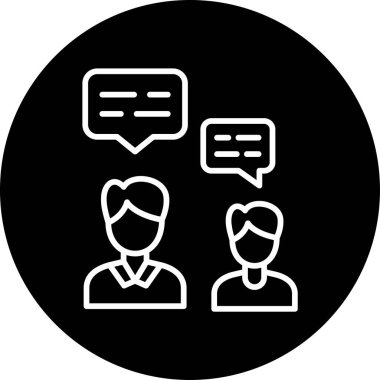 Konuşun. Web simgesi basit illüstrasyon