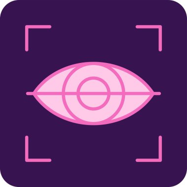 Göz taraması. Web simgesi basit illüstrasyon 