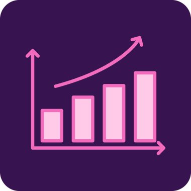 işletme büyüme grafiği vektör simgesi