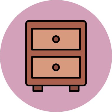 Dosya dolabı. Web simgesi basit illüstrasyon