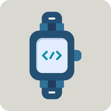 Smartwatch icon, vector illustration simple design