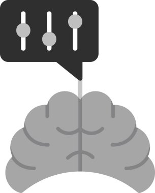 Zihin kontrolü. Web simgesi basit illüstrasyon 