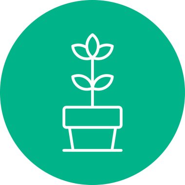 Bitki. Web simgesi basit illüstrasyon