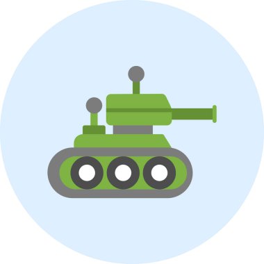 tank. Web simgesi basit illüstrasyon