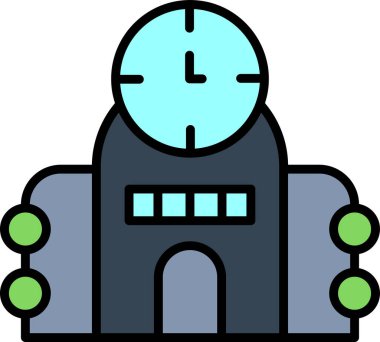 Zaman Makinesi ikon vektör çizimi