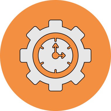 Zaman yönetimi simgesi vektör illüstrasyonu