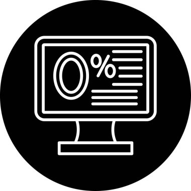 Pil Yüzdesi simgesi, vektör illüstrasyonu