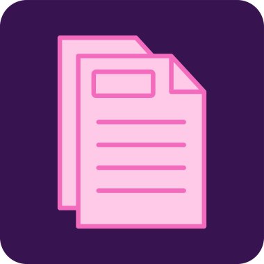 belge simgesi, vektör illüstrasyonu basit tasarım