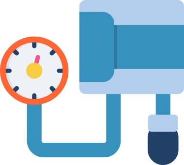 Kan basıncı ölçüm simgesi, sfinometre vektörü