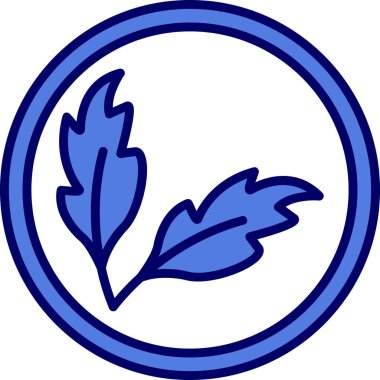 Taze ve sağlıklı yapraklar, hipoalerjenik sembol, vektör çizimi 