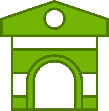 Hayvan barınağı web simgesi, basit vektör illüstrasyonu