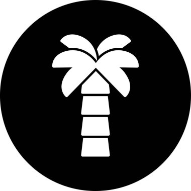 Palmiye ağacı ikonu vektör illüstrasyonu