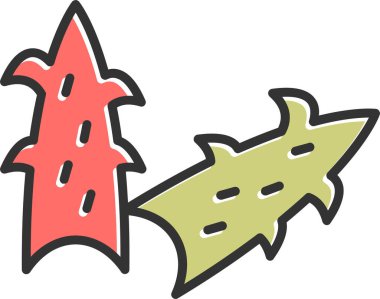 Aloe Vera simgesi, vektör illüstrasyonu basit tasarım