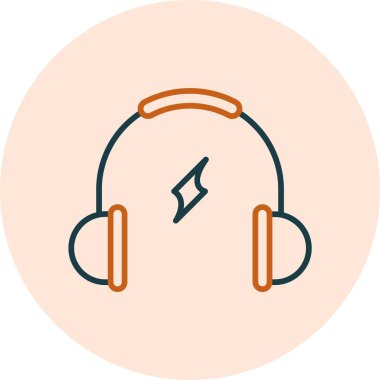 Kulaklık. Web simgesi basit illüstrasyon