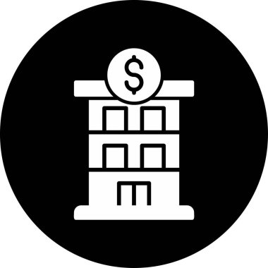 Banka web simgesi basit illüstrasyon 