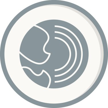 Jeoloji. Web simgesi basit illüstrasyon