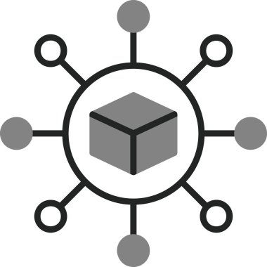 Dağıtım simgesi tasarımının vektör illüstrasyonu