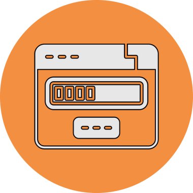 Basit yükleme simgesi, vektör illüstrasyonu