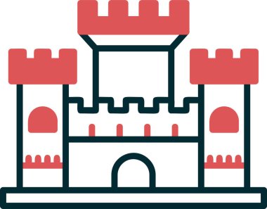 kale ikonu vektör illüstrasyonu 